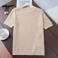 【凉感抗皱】进口三醋酸 夏季薄款女士圆领短袖上衣 YXCA25020