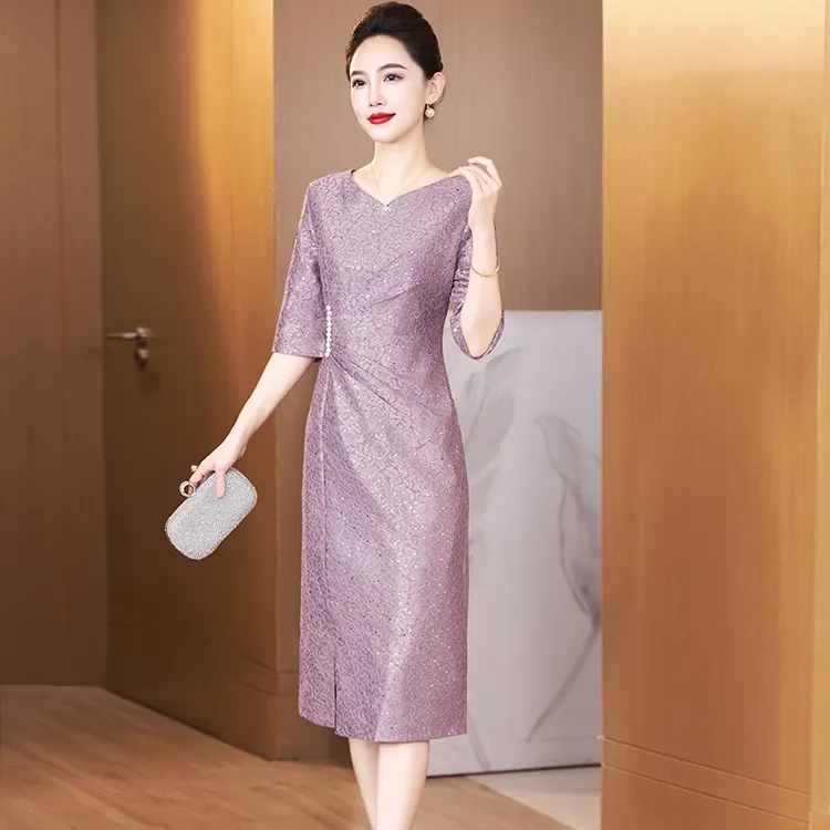 2531 国庆敬酒服日常款高档喜婆婆喜妈妈洋气丈母娘婚宴礼服