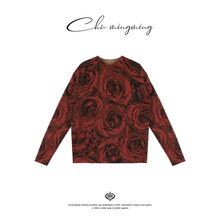 【CHUMINGMING】玫瑰印花毛衣LY2522125