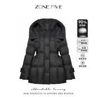 在逃公主2.0Ⅱ小蛮腰 90白鹅绒新国标云感高奢连帽羽绒服-XQH