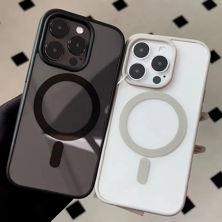 高级肤感磁吸适用16promax苹果手机壳iPhone15pro透明14plus硬13