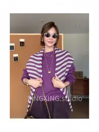 X.x.秋冬新款韩版宽松搭配披肩设计通勤休闲显瘦百搭毛衣8331