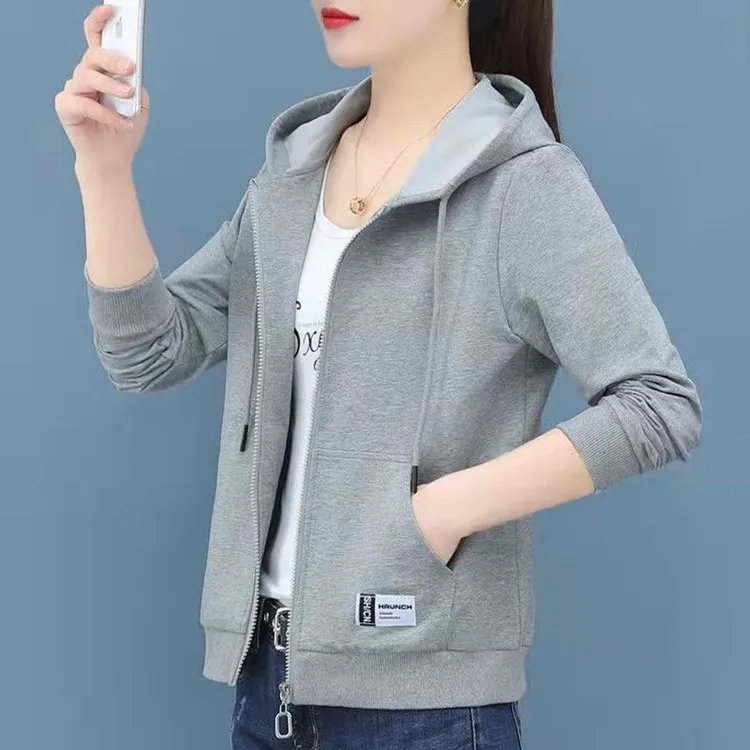 卫衣女2025新款春秋季时尚女士洋气减龄显瘦百搭长袖连帽上衣外套