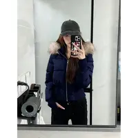 宽松型连帽常规短款长袖棉服棉衣毛领外套加厚冬季【交个朋友专属】