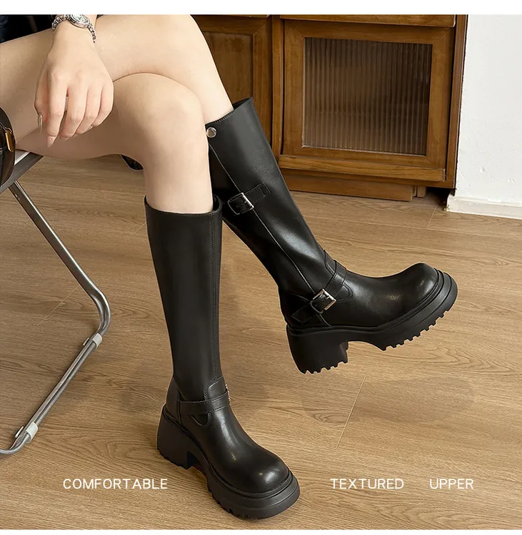 时装靴巴黎字母靴子中筒new vintage甜辣千金风