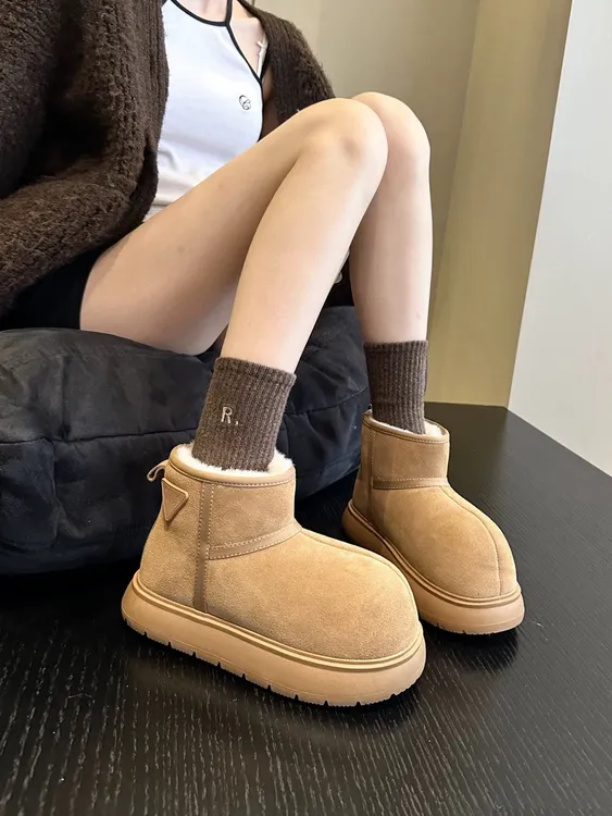 君君卡皮巴拉大棉雪地靴kA333跟高3厘米