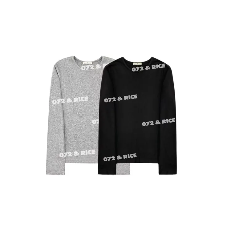 072 & RICE【丝毛打底】莱赛尔+绵羊毛 秋季休闲圆领上衣 Z-32W313
