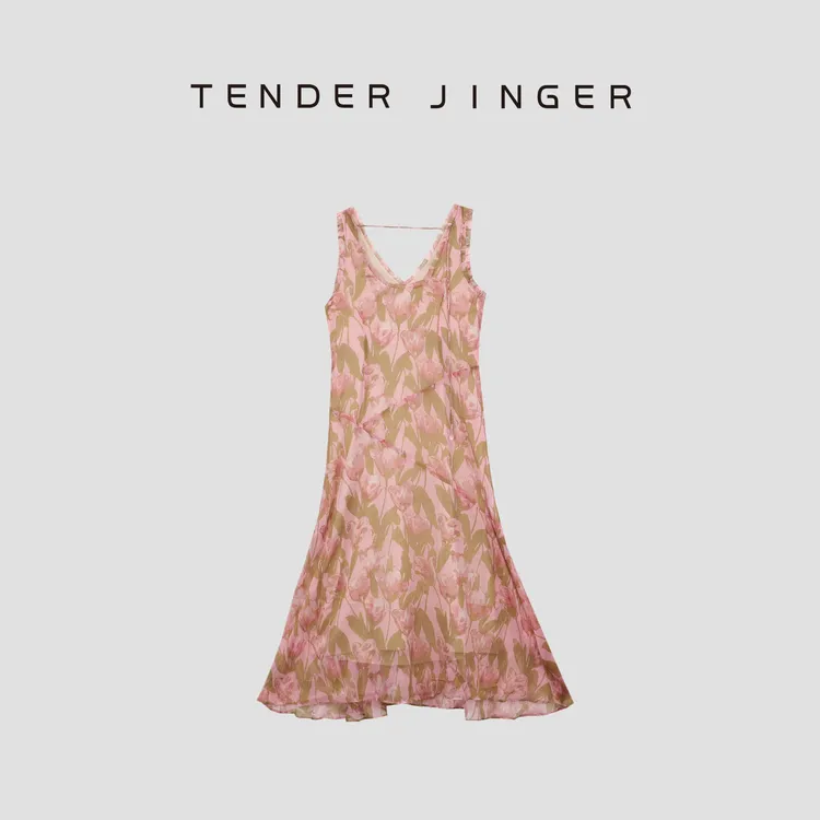 Tender Jinger郁金香印花连衣裙T52HMD30355