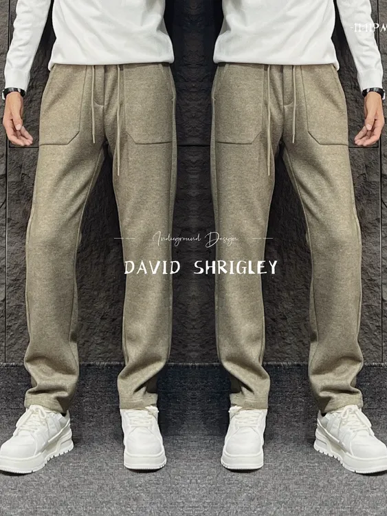 【高端奢品】2025男士秋冬加厚纯色高品质时尚百搭裤子男款秋冬款