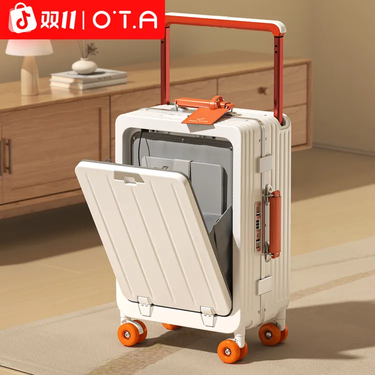 OTA多功能溜冰轮行李箱20寸登机箱宽拉杆箱大容量前宽拉杆行李箱