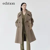【赵老板专属】edition复古格纹羊毛呢大衣外套款#EBB4OVC007