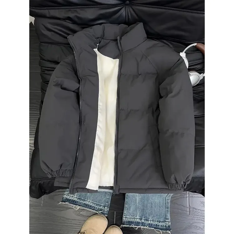 深灰色cleanfit晋江立领棉服男款冬季加厚棉衣情侣装不臃肿面包服