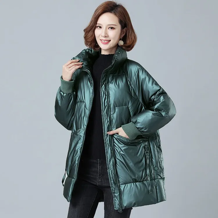 大牌断码服2022年新款女冬加厚棉袄爆款中长款韩版宽松立领