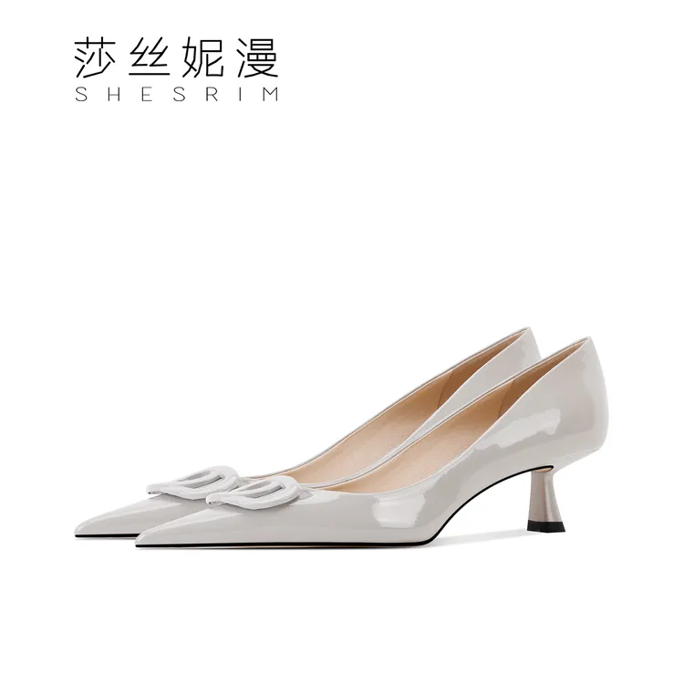 「4.5CM」简约高级秋季女士浅口跟鞋2025新款上新时装秀场款尖头鞋