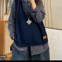秋季新款V领针织马甲女百搭显瘦减龄洋气休闲上衣女宽松韩版时尚