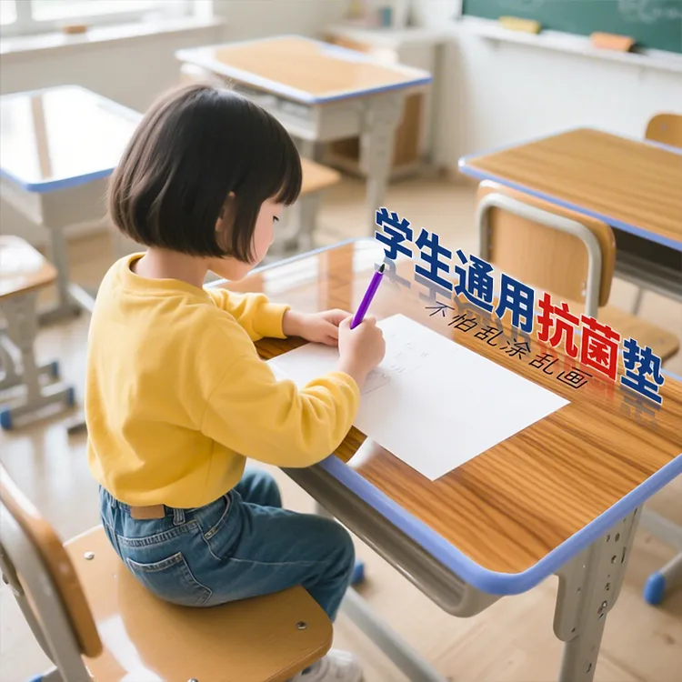 透明小学生书桌垫儿童学习桌专用写字台pvc课桌垫软玻璃桌布防水