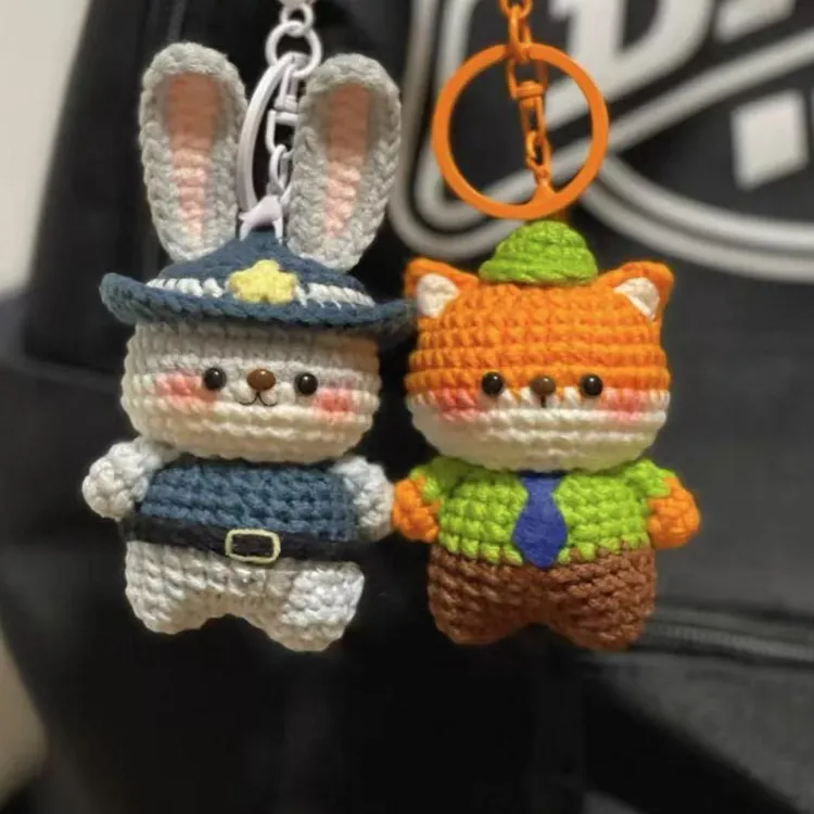 【蜡笔】朱迪尼克可爱玩偶手工毛线钩织diy材料编织挂件驾车个人品