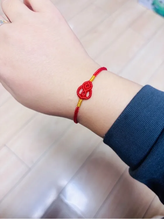 手工精编“福禄”红绳手链