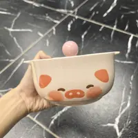 带盖双耳大容量家用宿舍防烫泡面碗小猪
