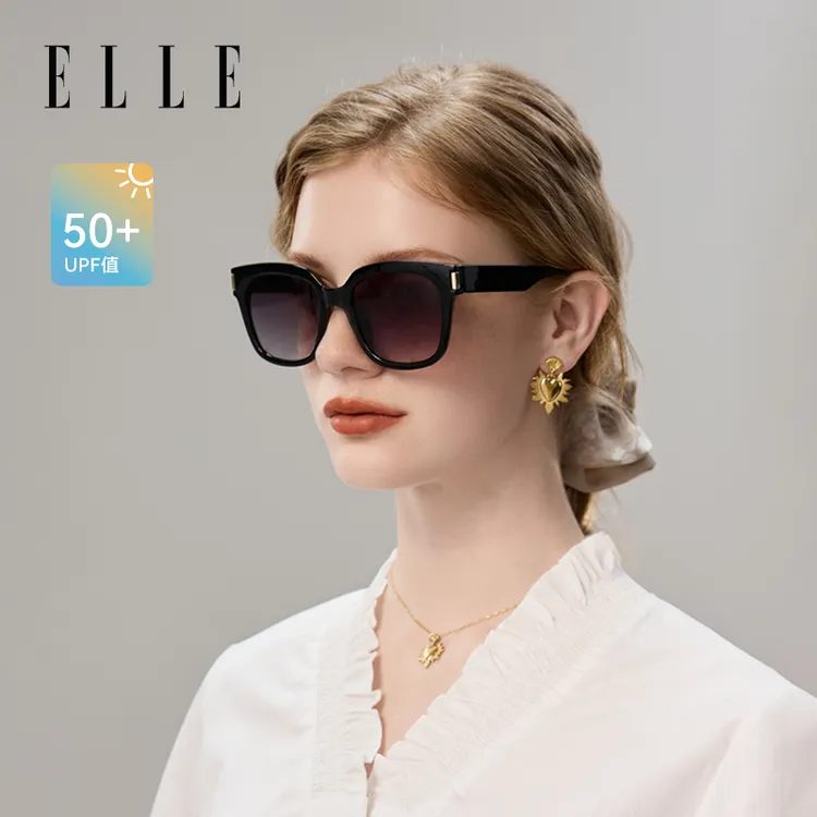 【专属】ELLE时尚太阳镜女士2025新款百搭防紫外线墨镜大框眼镜36SE62014