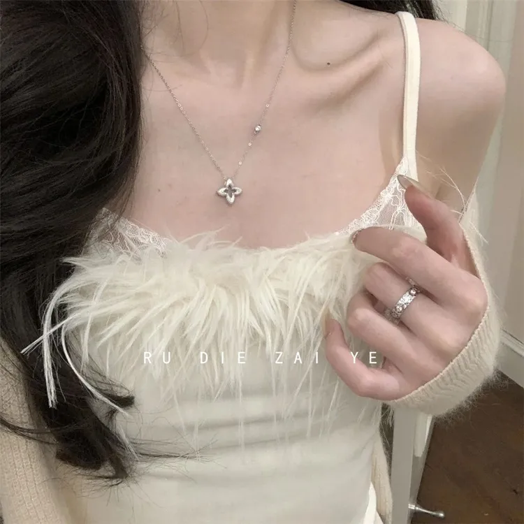 链子925银 【EH069】925银生生世世四叶草项链手链套装