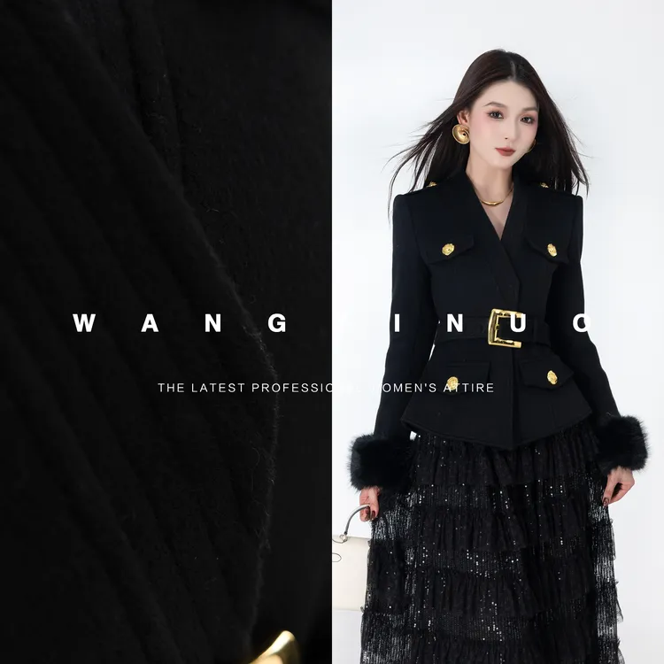 MD现货·依诺【暖绒云境】2025冬季新款时尚重工设计感羊毛西服外套