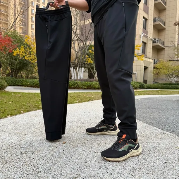高货/收脚 轻量化城市户外加绒软壳运动裤休闲裤男款