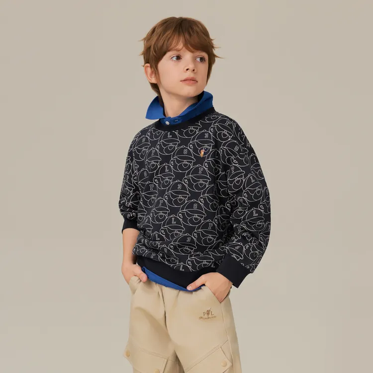 POLOWALK童装男童卫衣2025新品男童卫衣A6SW532A0041