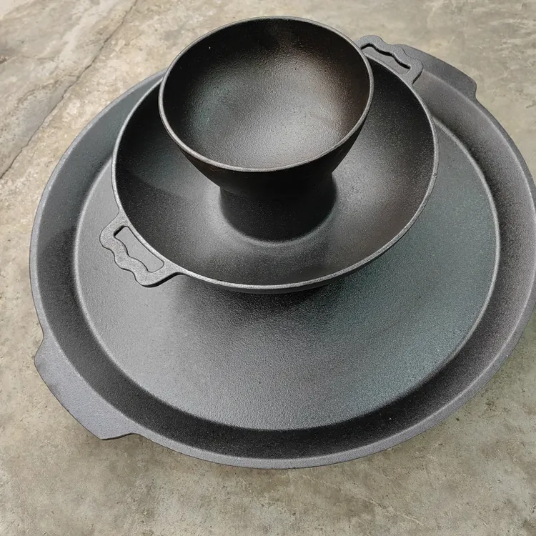 贵州活油烙锅烙烤锅锅具铸铁烙锅商用家用单层双层三层烙锅专用锅