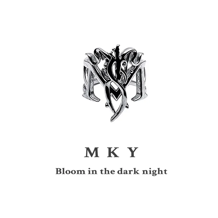 铜合金戒指 MKY/高级感先锋未来感开口可调节防锈指环冷淡风戒指