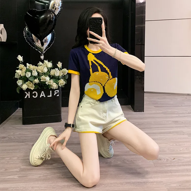 【今日优选】显瘦休闲裤套装洋气衣服女夏季短袖百搭短款牛仔短裤