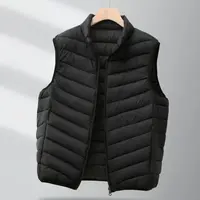 棉马甲男士大码保暖背心轻薄款加厚外穿立领马夹春秋冬季坎肩外套