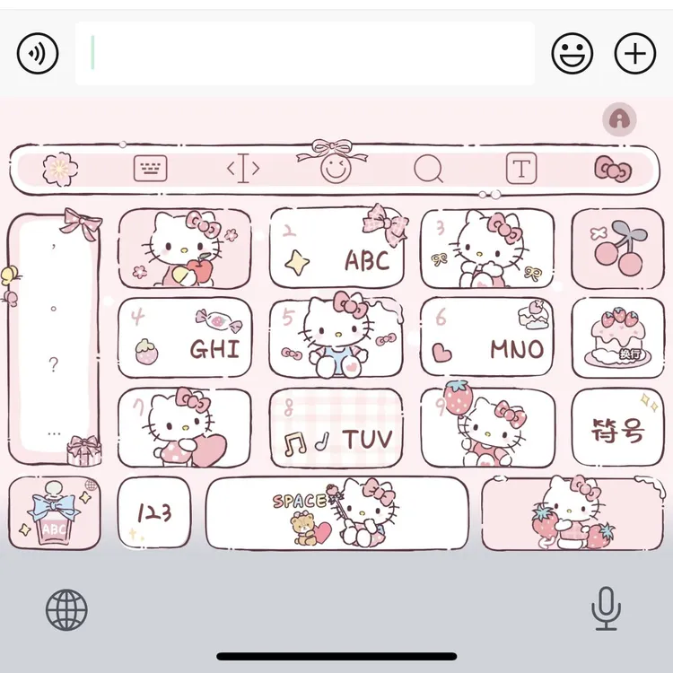 【 粉粉Kitty 】/苹果安卓百度输入法双色键盘