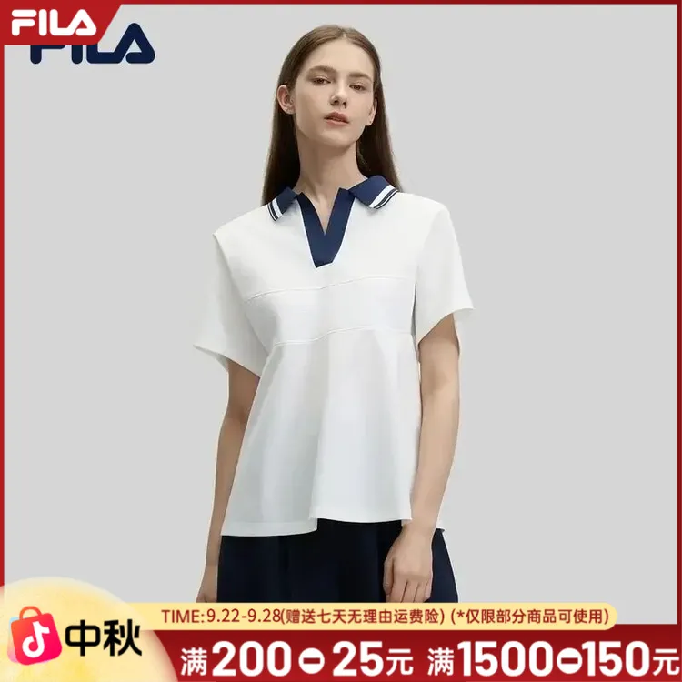 【绿宝石高定POLO衫】斐乐女装时尚休闲百搭透气短袖夏F11W434109F
