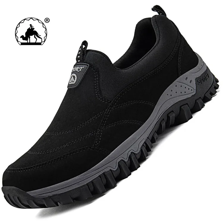 足力健安全老人鞋官方正品一脚蹬男鞋软底防滑老人鞋春秋运动休闲