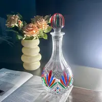 人工手绘高档水晶玻璃酒瓶个性醒酒器家用带酒壶洋酒瓶酒樽