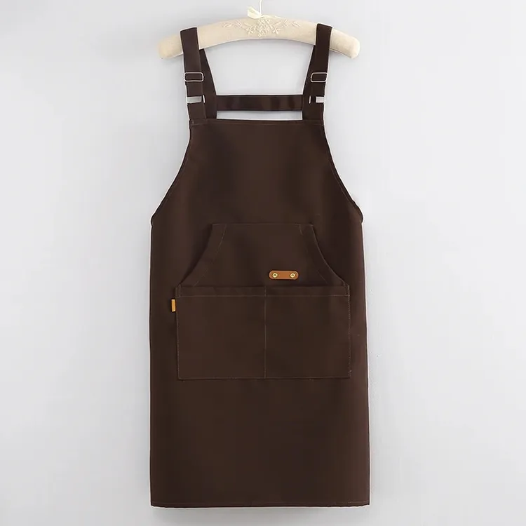防水防油耐磨耐脏工装围裙工作服奶茶店门市家居厨房做饭帆布围裙