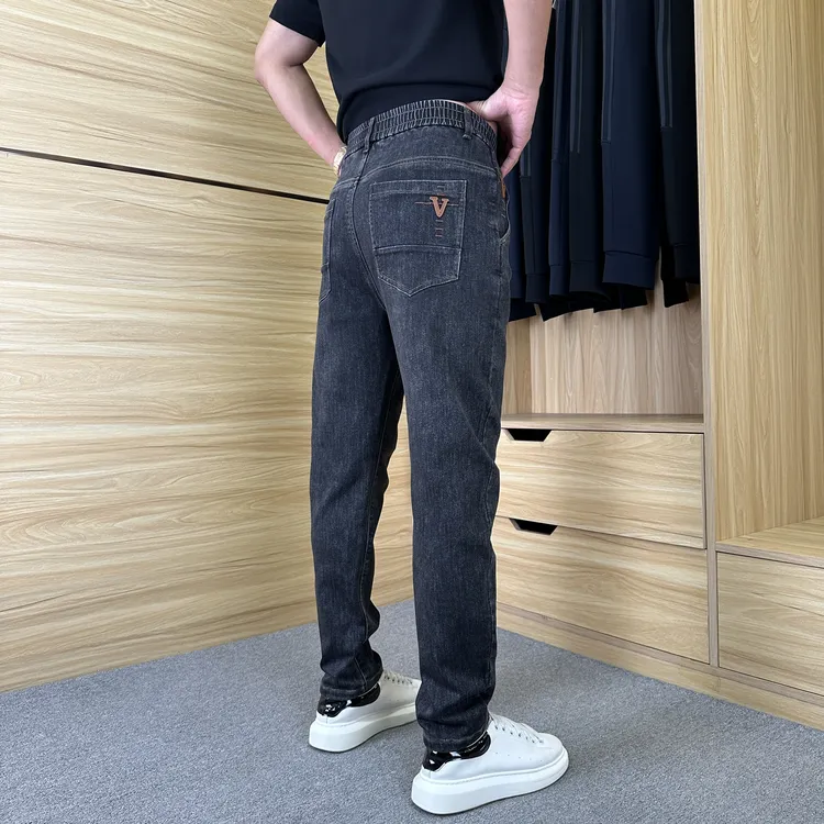 2260秋冬男士加绒牛仔裤高品质时尚潮款个性爆款牛仔裤