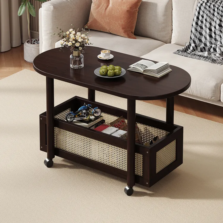 家用茶几可移动收纳小边几茶桌客厅沙发边柜多功能置物架储物推车