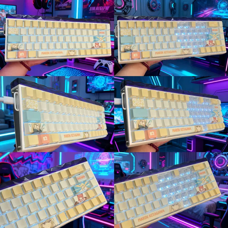 喜多川海梦2.0键帽侧刻透光ace68 x87MT87醉鹿a75迈从jet756587等