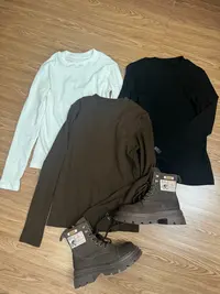 【王小小8199】纯色长袖女士内搭圆领T恤百搭常规