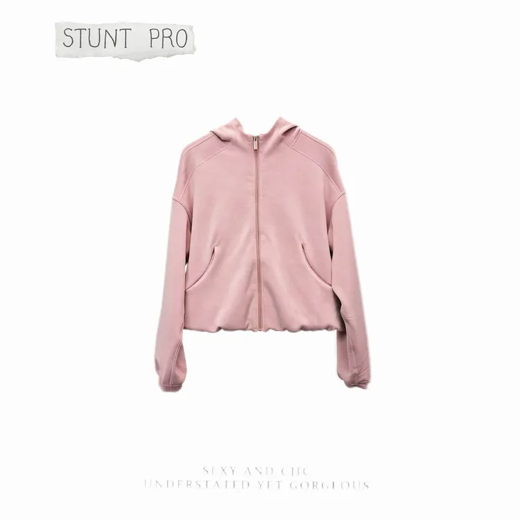 春秋款甜酷拉链帽衫休闲百搭卫衣1725