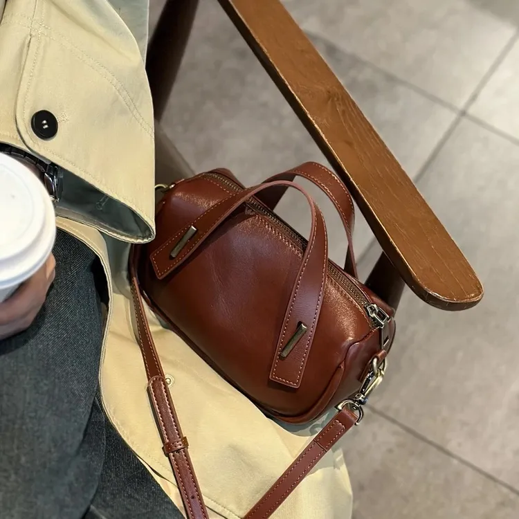 包包女手拎包新款手提真皮单肩包小众质感牛皮小包女士斜挎包