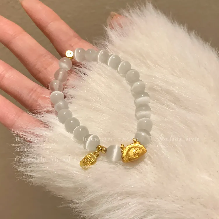 非金属玻璃手链 串珠手链女款高颜值学生党轻奢感精致珠子手饰