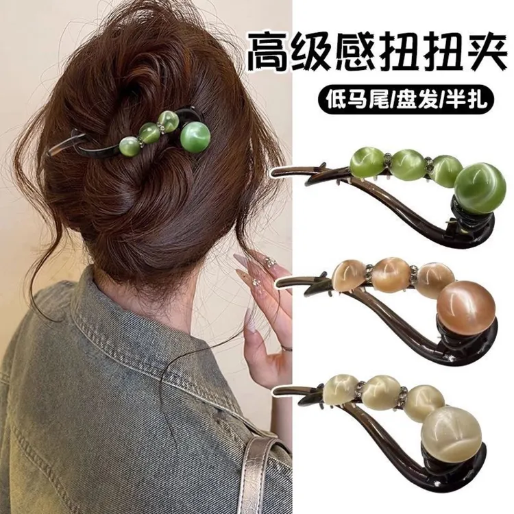 一字夹后脑勺高级感扭扭夹大号发量多发卡