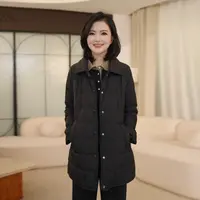【90白鸭绒】枫竺阿楠anan翻领百搭轻薄中长款羽绒服女秋冬保暖外套