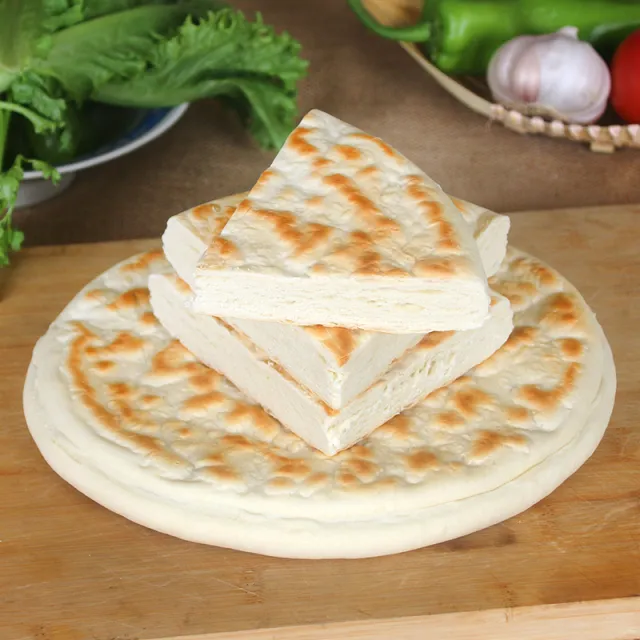 甘肃特产平凉百吉饼锅盔小吃3个大白饼子手工馍馍烧饼早餐肉夹馍