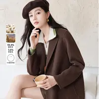 【直播专享】V644765毛呢外套 香影重工古着慵懒风针织衫女开衫