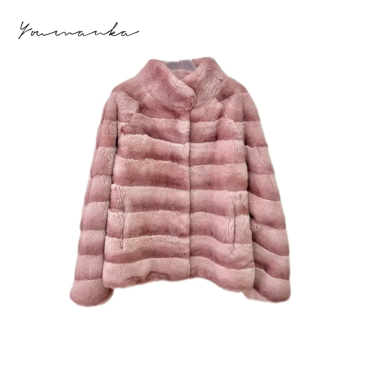 "精灵坠落"2025新款龙猫兔皮草外套23128