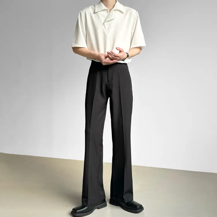 南笙2025秋冬季高腰高品质显瘦西裤韩系休闲抗皱直筒宽松西装裤男